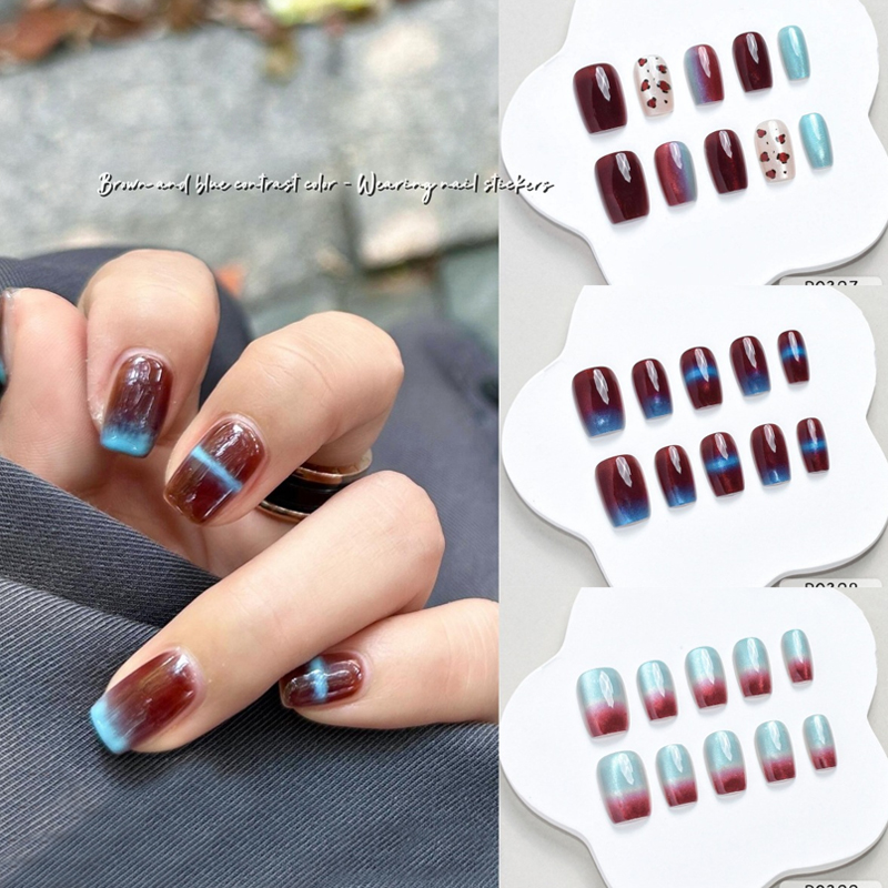 Nail Art Press On - 10 Adet Sonbahar Kış Yeni Stil