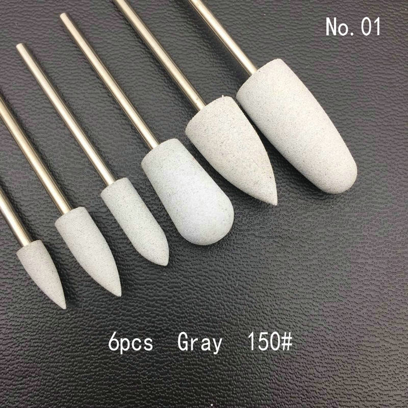 6 adet/takım Kauçuk Silikon Tı - Nail Drill Machine incelemesi ve fiyatı