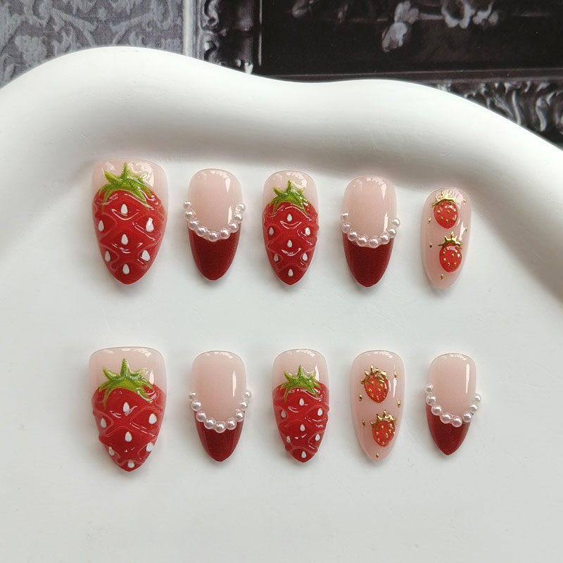 10 Adet Kadın Fransız Stili 3D - Nail Art Press On incelemesi ve fiyatı