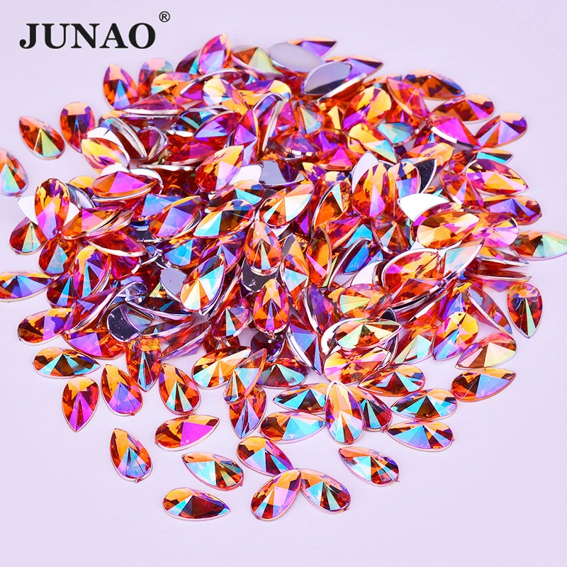 JUNAO 8x13mm turuncu AB akrili - Nail Art Orange incelemesi ve fiyatı