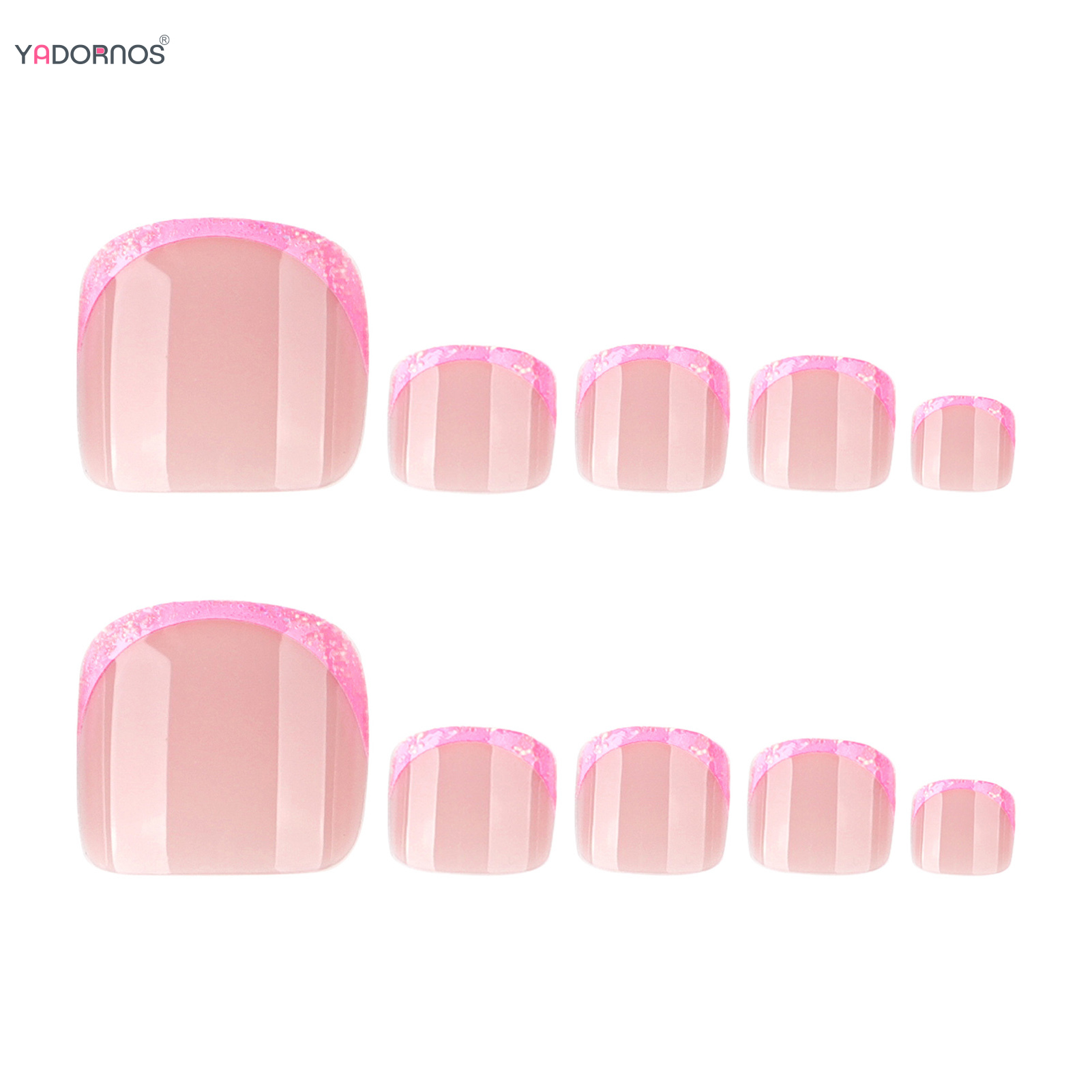 Pembe Fransız İpuçları Sahte A - Nail Art Press On incelemesi ve fiyatı