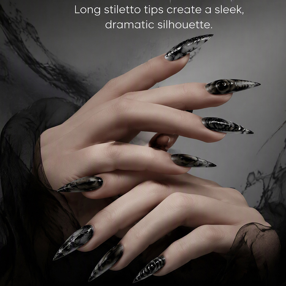 Stiletto Gotik Takma Tırnaklar - Nail Art Press On incelemesi ve fiyatı