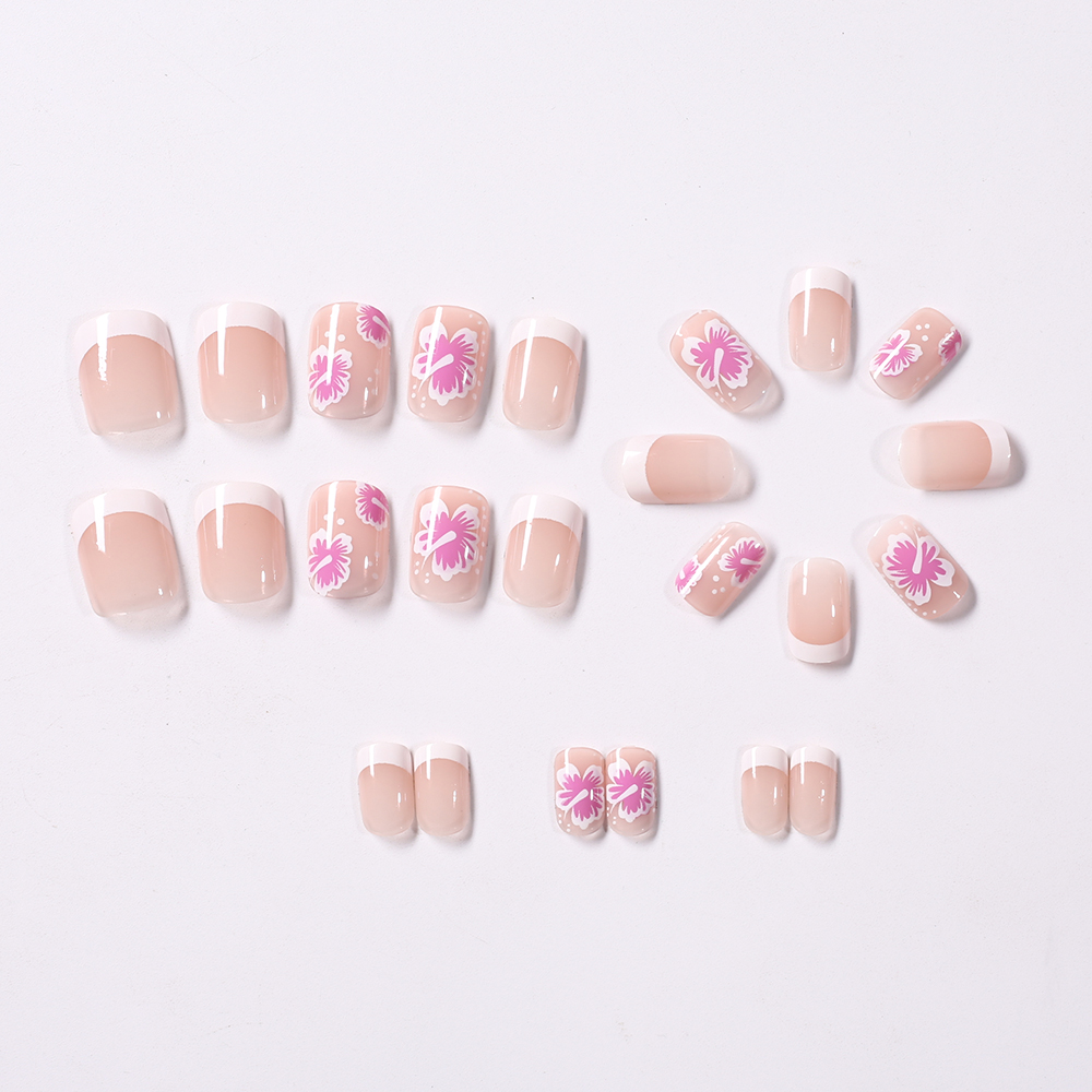 24 adet fransız çiçek yanlış ç - Nail Art Press On incelemesi ve fiyatı
