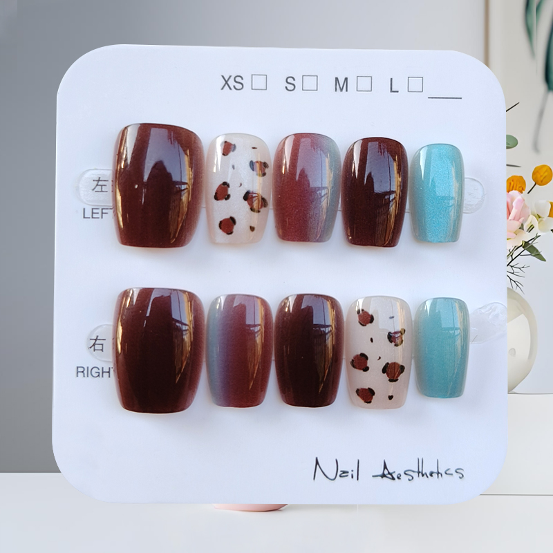 10 Adet Sonbahar Kış Yeni Stil - Nail Art Press On incelemesi ve fiyatı
